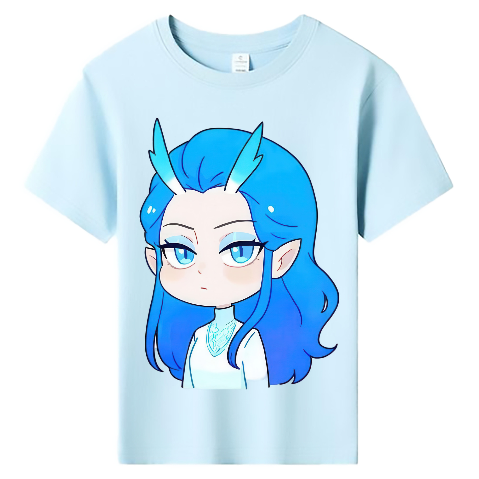 （画像用） Ne Zha 2 ナタ 魔童の大暴れ 綿100％キッズTシャツ（フロントプリント）